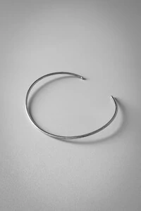 Choker Aberto Liso | Banho Ródio | Moderno