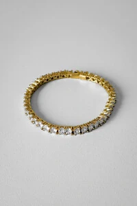 Pulseira Riviera Cravejada | Banho Ouro 18k | Clássica