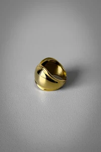 Anel Curvas Orgânicas | Banho de Ouro 18k | Moderno