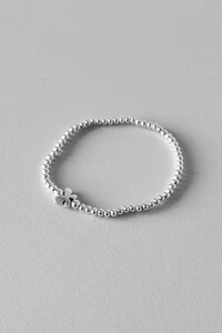 Pulseira Bolinhas | Banho de Prata | Borboleta