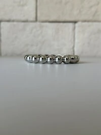 Bracelete Rígido Esferas Contínuas Banho de Ródio