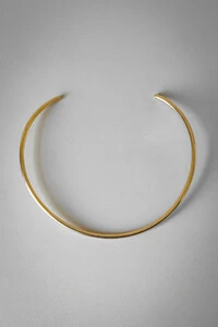 Choker Aberto Liso | Banho de Ouro 18k | Moderno