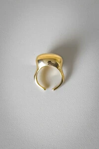 Anel Dedinho Oval em Banho de Ouro 18k