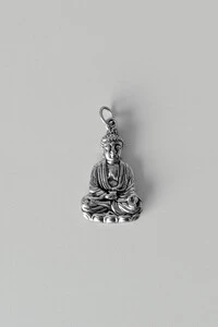 Pingente Buda | Prata 925 | Escultura em Lótus