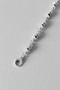 Pulseira Nó Espiral | Prata 925 | Eletroformação