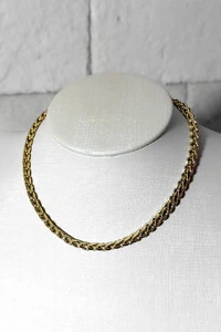 Colar Spiga | Banho de Ouro 18k | Corrente Trigo
