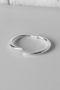Bracelete Abraço Liso | Prata 925 | Eletroformação