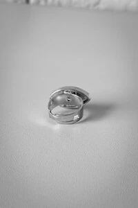 Anel Olho Ajustável | Banho de Ródio | Sofisticado