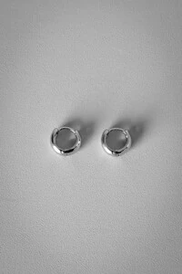 Argola Mini Bold | Banho de Ródio | Clássica