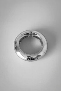 Bracelete Oval Bold | Banho Ródio | Moderno