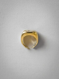 Anel Cristal Ajustável | Banho de Ouro 18k | Moderno