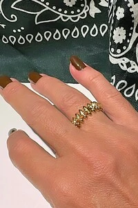 Anel Spikes | Banho de Ouro 18k | Moderno