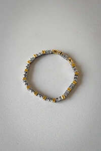 Pulseira Cravejada X Duo | Banho de Ródio e Ouro 18k | Luxo