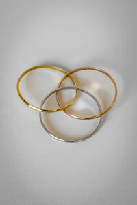 Pulseira Três Fios | Banho Ouro 18k Rose e Ródio