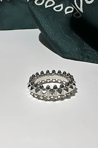 Anel Spikes | Banho de Ródio | Moderno