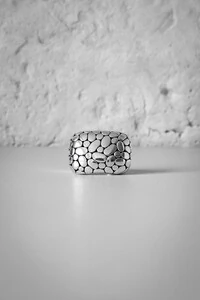 Anel Texturizado Orgânico | Prata 925 | Eletroformação