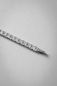 Pulseira Zircônia Branca | Banho de Ródio | Elegante