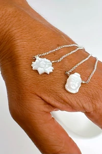 Escapulário Buda Madrepérola | Prata 925 | Espiritual