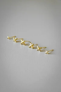 Trio de Brincos X | Banho de Ouro 18k | Minimalista