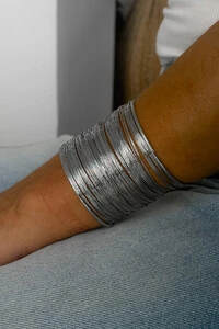 Bracelete Multi-fios Ajustável | Banho De Prata 925 | Design Moderno