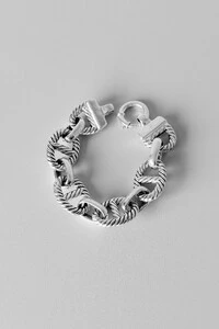 Pulseira Marinheiro Corda | Prata 925 | Eletroformação