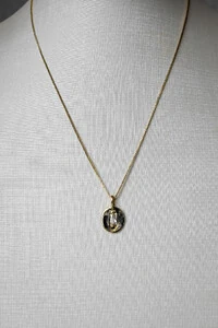 Colar Pingente Redondo Cravejado | Banho Ouro 18k | Delicado