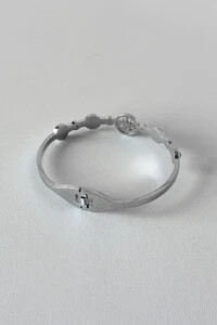 Bracelete Olho Grego | Banho de Prata | Esmalte e Zircônias
