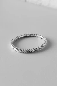 Bracelete Cabo Torcido | Prata 925 | Eletroformação