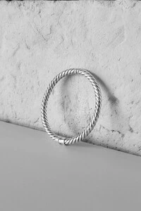 Bracelete Cabo Torcido | Prata 925 | Eletroformação