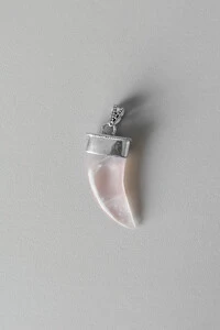 Pingente Garra | Prata 925 | Quartzo Rosa