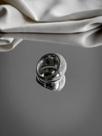 Anel Pipoca Texturizado | Prata 925 | Moderno