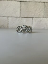 Bracelete Elo Trançado Volumoso Banho de Ródio