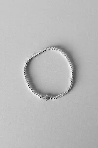 Pulseira Bolinhas | Banho de Prata | Mão de Hamsá