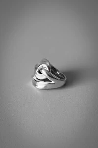 Anel Nó Orgânico | Prata 925 | Elegante