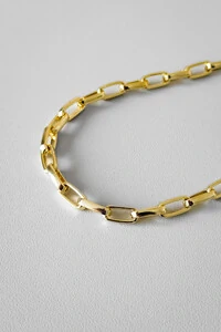 Colar Elos Alongados | Banho Ouro 18k | Atemporal