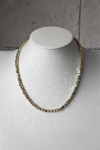 Colar Elos Bicolor | Banho Ouro 18k e Ródio | Sofisticado