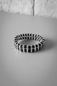 Pulseira Elos e Esferas | Banho de Prata 925 | Moderna