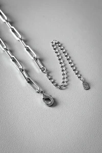 Colar Elos Alongados | Banho Ródio | Versátil