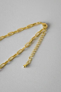 Colar Elos Pingente Orgânico | Banho Ouro 18k | Contemporâneo