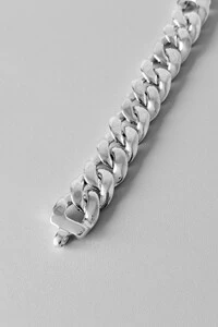 Pulseira Groumet Sólida | Prata 925 | Eletroformação