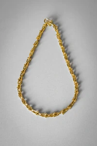 Colar Elos Geométricos Pequenos 45cm | Banho de Ouro 18k | Tatsi