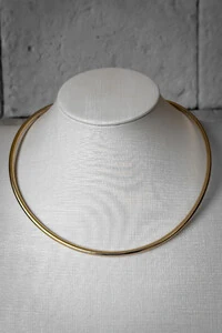 Choker Aberto Liso | Banho de Ouro 18k | Moderno