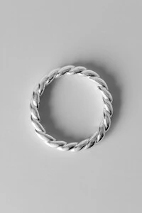 Bracelete Trança Inflada | Prata 925 | Eletroformação