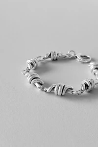 Pulseira Nó Espiral | Prata 925 | Eletroformação