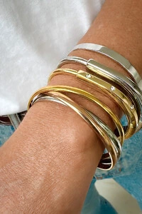 Bracelete Cadeado | Banho de Ródio | Moderno