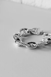 Pulseira Marinheiro Corda | Prata 925 | Eletroformação