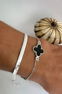 Pulseira Trevo Preta