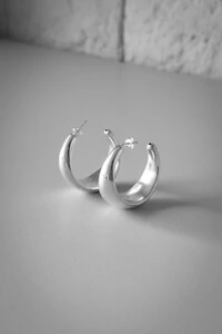 Brinco Argola Larga Eletroformação | Prata 925 | Clássico