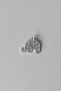 Pingente Elefante | Prata 925 | Filigrana Vazada