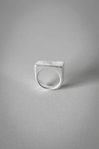 Anel Retangular Liso | Prata 925 | Minimalista